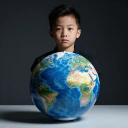 portrait of flat earth, dramatic lighting, hyper realism,