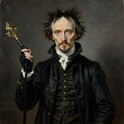 a painting of edgar allan poe\'s black cat