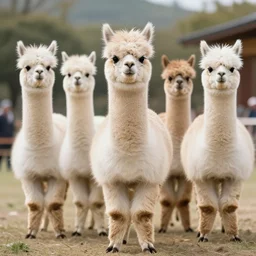 photo of special alpaca oroboro breedwith 8 legs, suuuuper cute and fluffy fluffy face