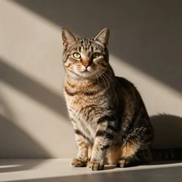 cat t - posing