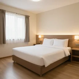 simple budget hotel room