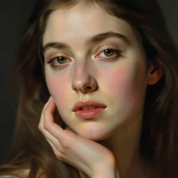 hand of god, portrait of a beautiful woman, high detail, vibrant colors, face, by gaston bussiere, bayard wu, greg rutkowski, auguste bourotte, bastien deharme, masterpiece, sharp focus, cinematic lightning