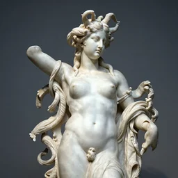 medusa, a roman statue figure, classical statue