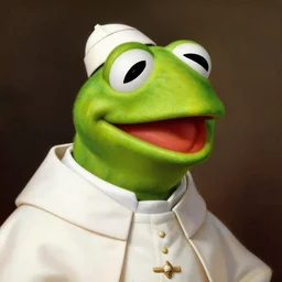 A extremely highly detailed majestic hi-res beautiful, highly detailed head and shoulders painting of kermit the frog as a catholic pope by Michelangelo Merisi da Caravaggio,