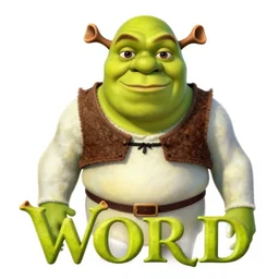shrek world png icon logo, white background