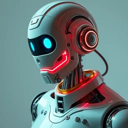 a robot with bright neon hydraulics, body made from porcelain and brass, pastel colors, 1 9 5 0 sci - fi, studio lighting, calm, ambient occlusion, octane render, artgerm, greg rutkowski, tom bagshaw