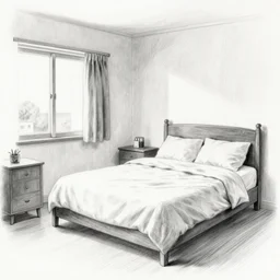 a bedroom, pencil drawing, black and white, by makoto shinkai takashi takeuchi studio ghibli, akihiko yoshida
