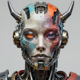 an uncut overdetailed hypermaximalist face portrait shot of biomechanical robot, by subjekt zero,. inspired by intricate detail inspired by brian allan flyland design, beastwreck and jimbo phillips feat igor goryunov. complementary colors. polished. heavy machinery influence. heavily stylized by subjekt zero.