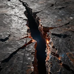 a rift in spacetime. Detailed render photo