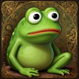 depressed pepe the frog!!!, sad, portrait, intricat, highly detailed, digital painting, artstation, concept art, wallpaper, smooth, sharp focus, illustration, art by matt furie and artgerm! and greg rutkowski!! and alphonse mucha