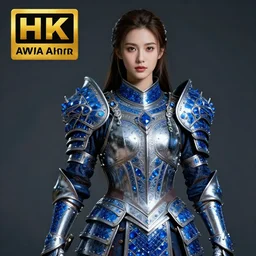 photo of a beautiful warrior with sapphire encrusted armour highly detailed 8 k hdr smooth sharp focus high resolution award - winning photo dslr 5 0 mm