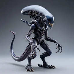 xenomorph, japanese anime nendroid of a xenomorph, product design, detailed product photo, good smile company, high quality,