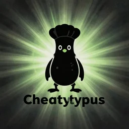 chef platypus, logo style, black and green