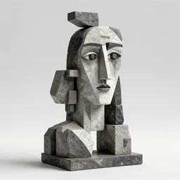 contemporary art sculpture made of rectangle tetris, octane render, trending on artstation, by picasso, cubism