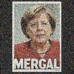film poster angela merkel, by drew struzan