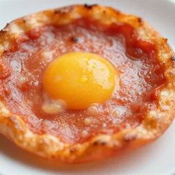 extreme micro close - up of a pepperoni slice that looks like the boiling sun.