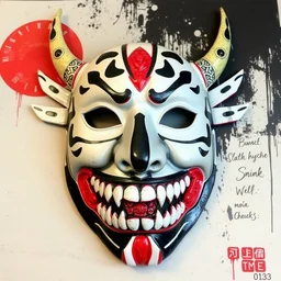 oni hannaya mask by sandra chevrier and guy denning