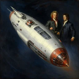 spaceship, painting by gaston bussiere, craig mullins, j. c. leyendecker, tom of finland