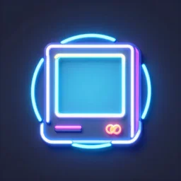 neon logo for an old video game