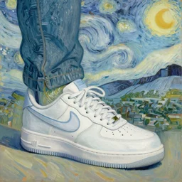 van gogh painting of an air force one shoe