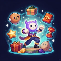 skill magic deepdream radiating a glowing aura stuff loot legends stylized digital illustration video game icon artstation