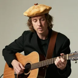 singer - songwriter elliot smith in a pork pie hat