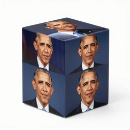 obama cube, a cube with all four sides depicting a picture of barack obama