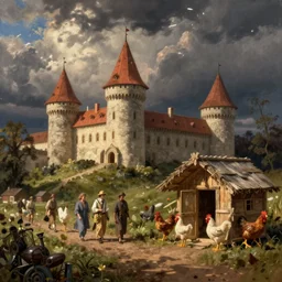 Meeting of the Walking Castle and the Hut on Chicken Legs, Shishkin