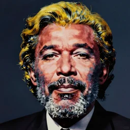 a portrait of Robert Mugabe by Andy Warhol