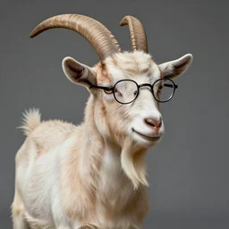 andy milonakis as a goat, goat body, human head, wearing glasses, anthropomorphic, 4 k, photorealistc, high details