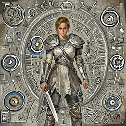 A concept art of Emma Watson in The Elder Scrolls V: Skyrim (2009 video game)