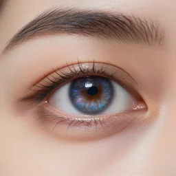 extreme closeup of womans' eyes with the universe visible inside