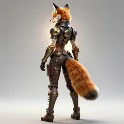 full body of anthropomorphic lynx fursona wearing steampunk suit, from behind as a fit woman with lynx head, tail, paws, by tanidareal, irakli nadar, muggur, intricate linework, unreal engine, trending on deviantart, furry art, furaffinity, backlight