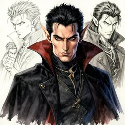 portrait, male elf vampire rouge, watercolor, dramatic lighting, cinematic, establishing shot, extremely high detail, foto realistic, cinematic lighting, pen and ink, intricate line drawings, by Yoshitaka Amano, Ruan Jia, Kentaro Miura, Artgerm, post processed, concept art, artstation, matte painting, style by eddie mendoza, raphael lacoste, alex ross