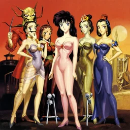 anime girls by salvador dali