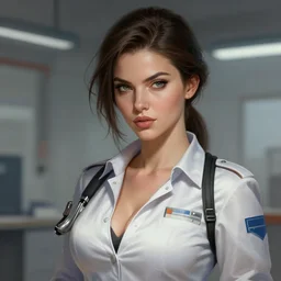 portrait of a seductive lady engineer, highly detailed, digital painting, artstation, concept art, smooth, sharp focus, illustration by artgerm and tom bagshaw and greg rutkowski trending on artstation, deviantart, high detail, stylized portrait