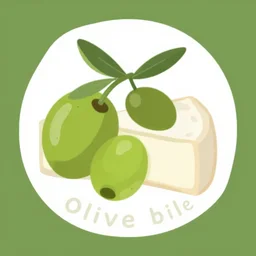 olive and brie logo, vector art