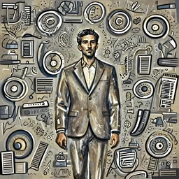 of a man who quit everything and find happiness, artstation, stylised, elegant, detailed and subtle
