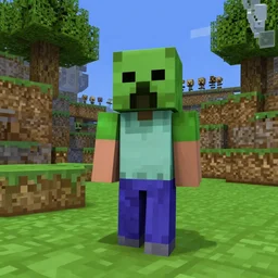 creeper. in game screencapture. hd. 4 k. minecraft