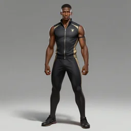 a highly detailed illustration of attractive young african guy with flat top, wearing track and field suit, dramatic standing pose, intricate, elegant, highly detailed, centered, digital painting, artstation, concept art, smooth, sharp focus, league of legends concept art, wlop