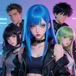 portrait of cyberpunk ashnikko with blue hair, by ilya kuvshinov, katsuhiro otomo, kidmo!!!, trending on artstation, magali villeneuve, artgerm, jeremy lipkin and michael garmash
