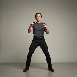 tom holland dabbing, canon eos r 3, f / 1. 4, iso 2 0 0, 1 / 1 6 0 s, 8 k, raw, unedited, symmetrical balance, wide angle