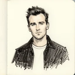 a sketch of morrissey drawn by robert crumb