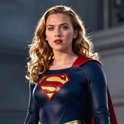 photo of scarlett johansson as supergirl, low quality