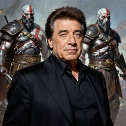 A portrait of gigachad Danny DeVito, by Frank Frazetta, Greg Rutkowski, Boris Vallejo, epic fantasy character art, god of war, Exquisite detail, post-processing, low angle, masterpiece, cinematic