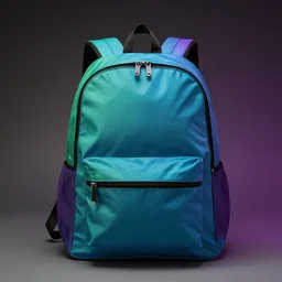 ombre green blue purple backpack