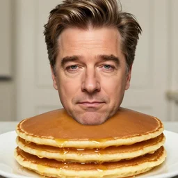 this is so weird but i think that's jeff goldblum's face in that pancake