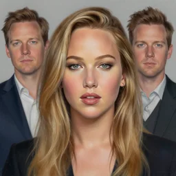 portrait of jenifer lawrence, artwork by guy denning and charlie bowater,