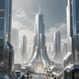 a futuristic city, cyber punk