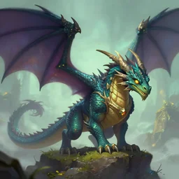 Coherent & Accurate: magical dragon, epic fantasy style, in the style of Greg Rutkowski, hearthstone artwork